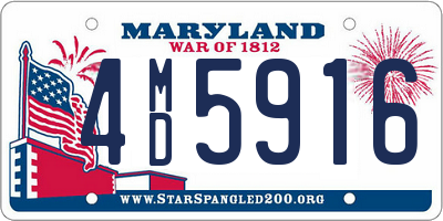 MD license plate 4MD5916