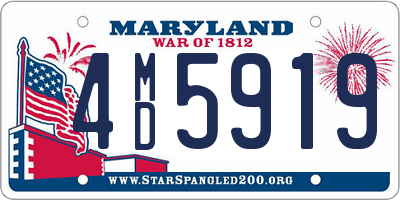 MD license plate 4MD5919