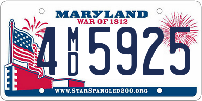 MD license plate 4MD5925