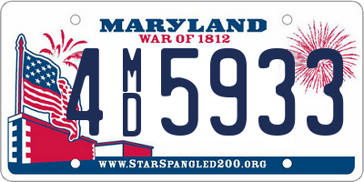 MD license plate 4MD5933