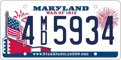 MD license plate 4MD5934