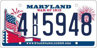 MD license plate 4MD5948