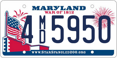 MD license plate 4MD5950