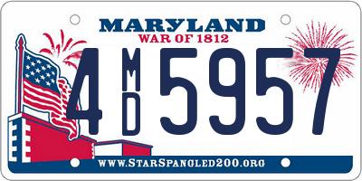 MD license plate 4MD5957