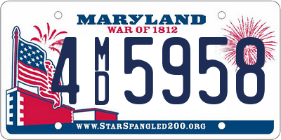 MD license plate 4MD5958