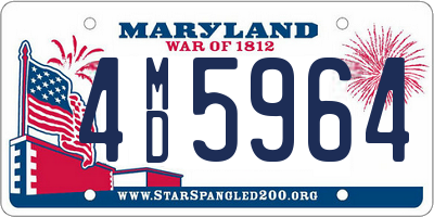 MD license plate 4MD5964