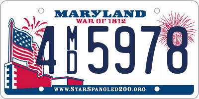 MD license plate 4MD5978