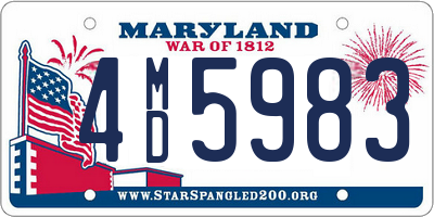 MD license plate 4MD5983