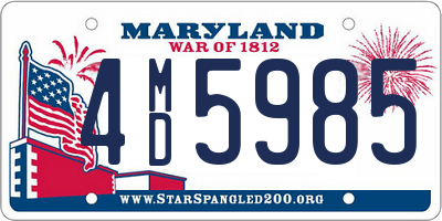 MD license plate 4MD5985