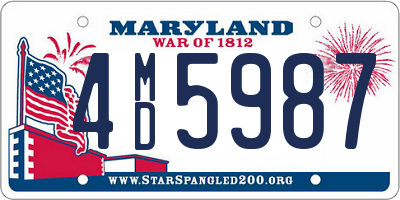 MD license plate 4MD5987