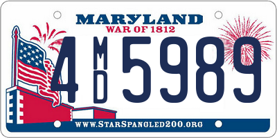 MD license plate 4MD5989