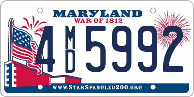 MD license plate 4MD5992