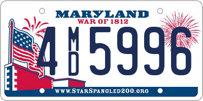 MD license plate 4MD5996