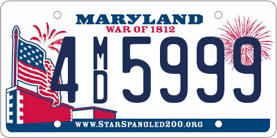 MD license plate 4MD5999