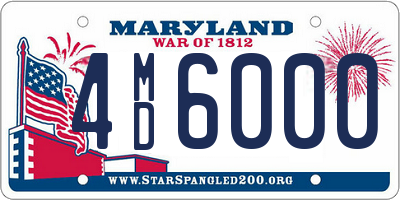 MD license plate 4MD6000