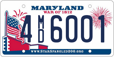 MD license plate 4MD6001