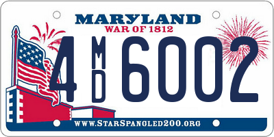 MD license plate 4MD6002