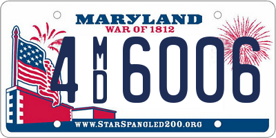 MD license plate 4MD6006