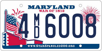 MD license plate 4MD6008