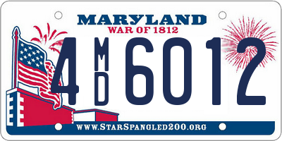 MD license plate 4MD6012