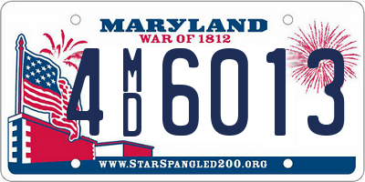 MD license plate 4MD6013