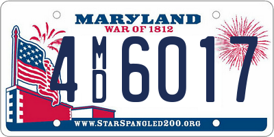 MD license plate 4MD6017