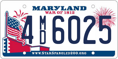 MD license plate 4MD6025