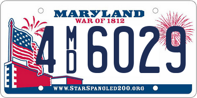 MD license plate 4MD6029