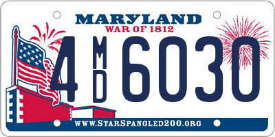 MD license plate 4MD6030