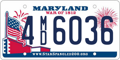 MD license plate 4MD6036