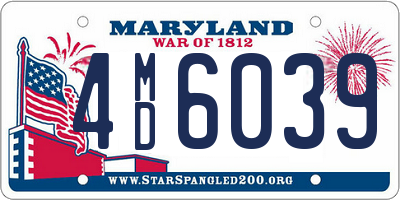 MD license plate 4MD6039