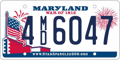 MD license plate 4MD6047