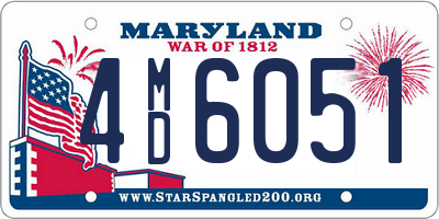 MD license plate 4MD6051