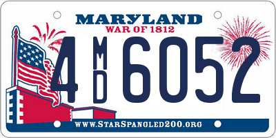 MD license plate 4MD6052