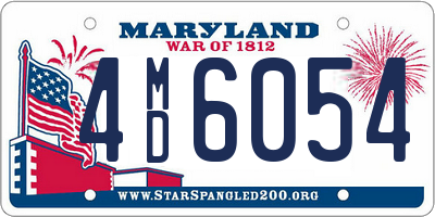 MD license plate 4MD6054