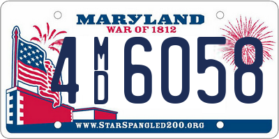 MD license plate 4MD6058