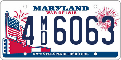 MD license plate 4MD6063