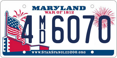 MD license plate 4MD6070
