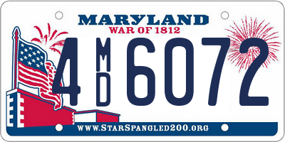 MD license plate 4MD6072
