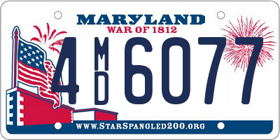MD license plate 4MD6077