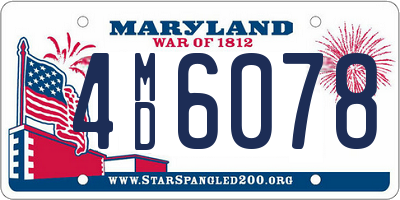 MD license plate 4MD6078