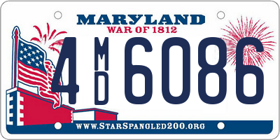 MD license plate 4MD6086