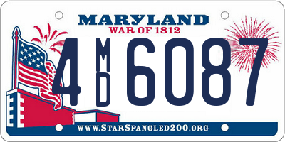MD license plate 4MD6087
