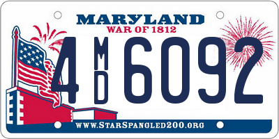 MD license plate 4MD6092