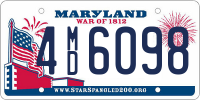 MD license plate 4MD6098
