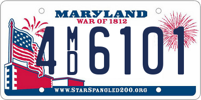 MD license plate 4MD6101
