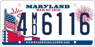 MD license plate 4MD6116