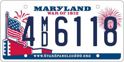 MD license plate 4MD6118