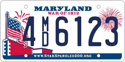 MD license plate 4MD6123