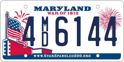 MD license plate 4MD6144
